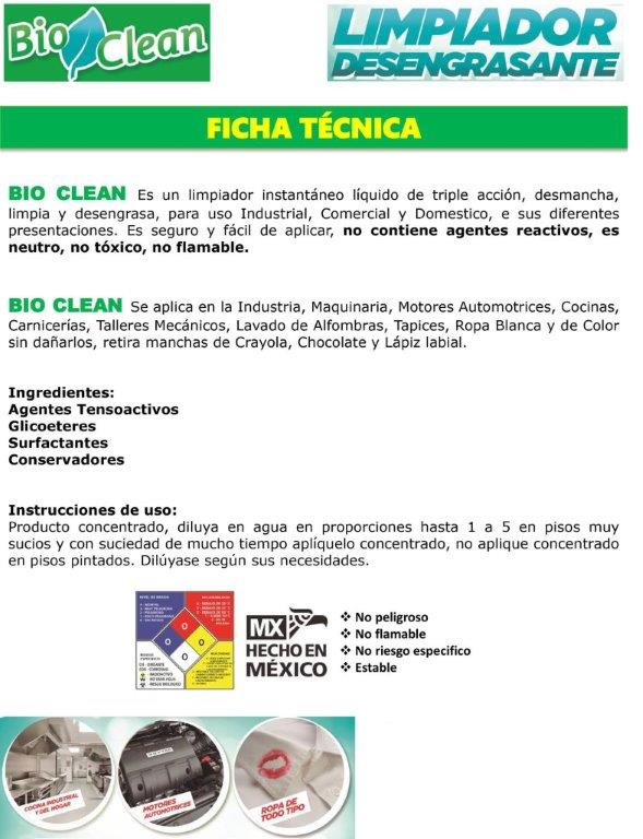 Ficha técnica BioCLean